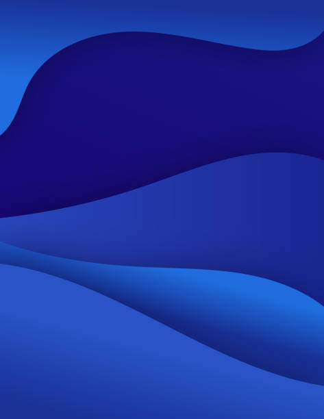 istock Cut Paper  Abstract Background Template In Shades Of Blue 2174986673