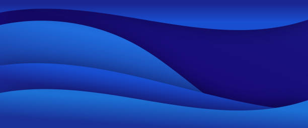 Cut Paper Abstract Background Template In Shades Of Blue abstract background in paper cut style with copy space. Gradient colors with drop shadow. Comes with a high resolution jpeg. shades of blue stock illustrations