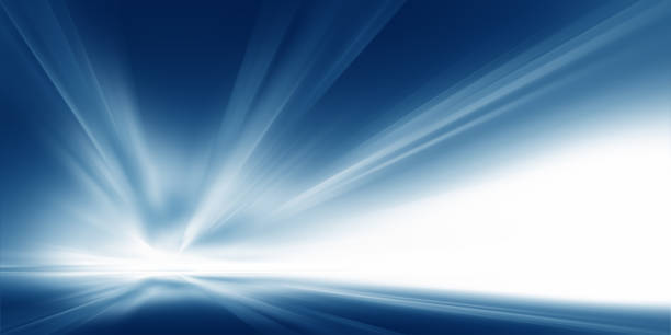 istock Abstract futuristic background with glowing blue light effect. High speed. Hi-tech. Abstract technology background concept 2174988661