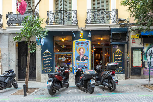 September 22, 2024: Madrid, Spain. Madrid is a cheerful city, characterized by its lively atmosphere and a rich variety of restaurants. Some are very traditional, like this one located on Calle del Pez.