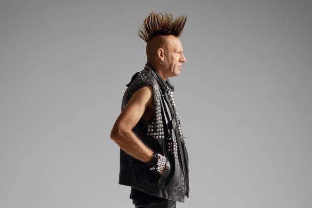 A profile portrait of a young punk in Camden Town, London.