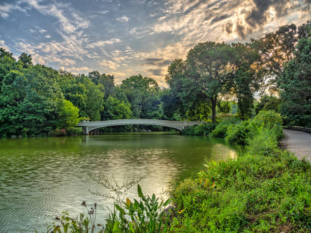 istock Bow bridge, early morning late summer 2175052178