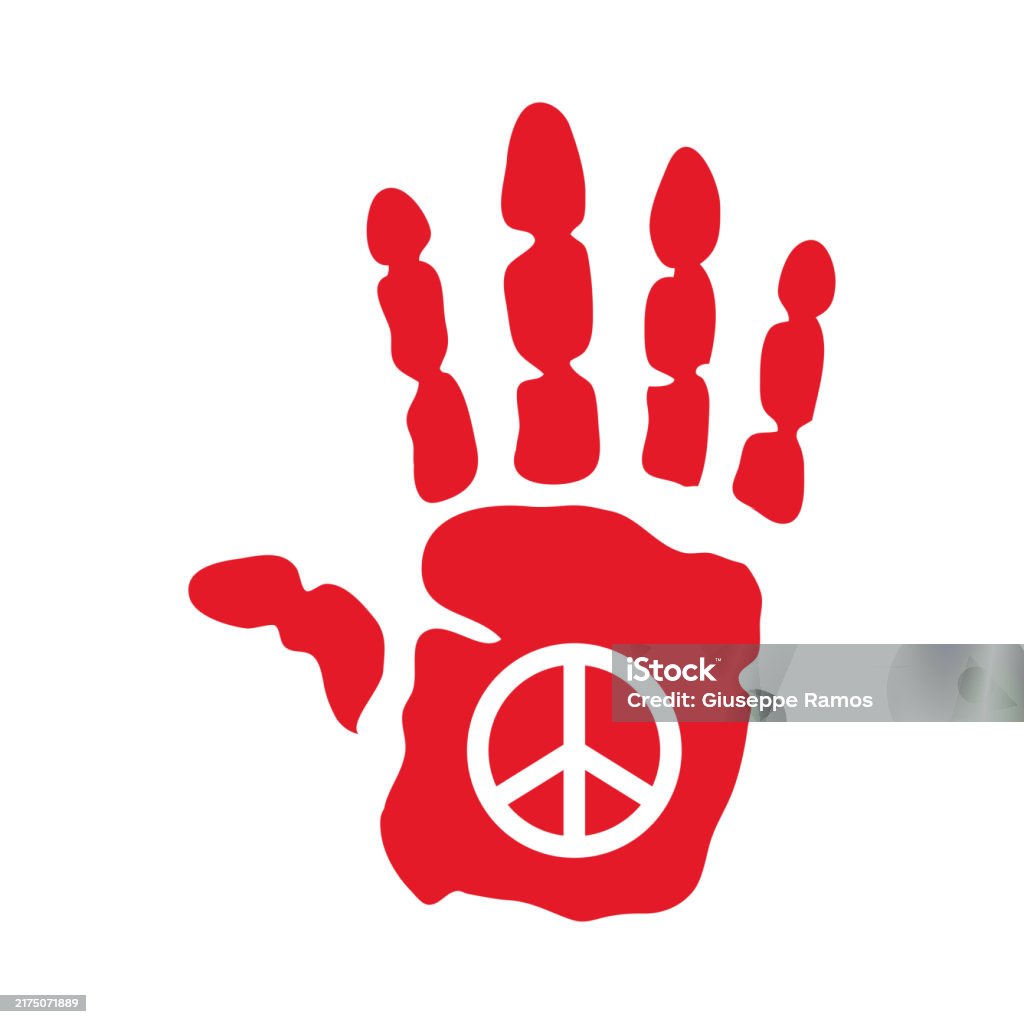 Red Hand Graphics Red Hand Day Stock Illustration - Download Image Now - Abuse, Alertness ...
