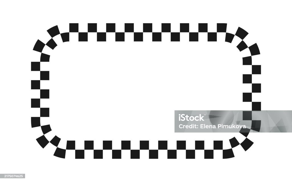Checkered Rectangle Frame Square Race Checker Flag Pattern Checkerboard ...