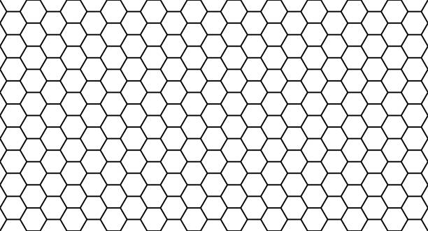 istock Honeycomb seamless hexagon pattern. Black and white color wallpaper. Honey comb background. Vector illustration. 2175080337