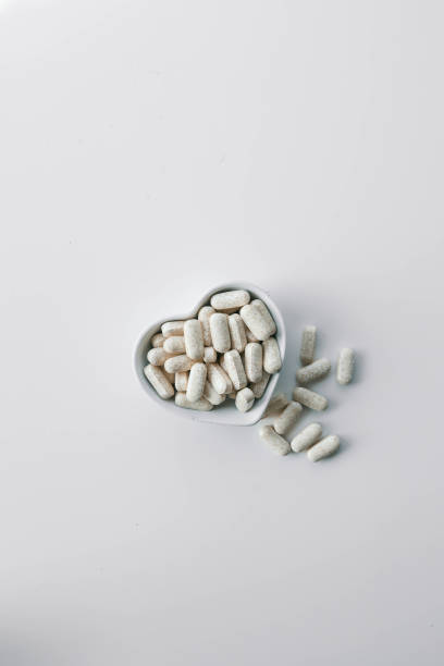 istock Vitamin capsules for the heart top view 2175080898