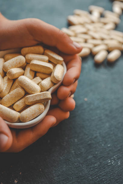 istock Vitamin capsules for the heart top view 2175081003