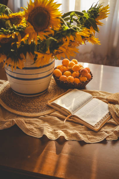 istock An open Bible in a cozy home atmosphere 2175081411