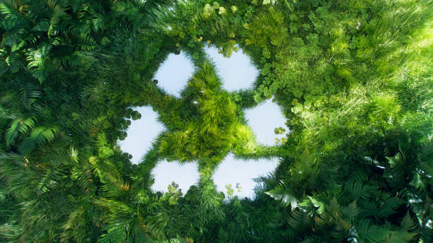 istock 3D rendering of a recycling symbol formed by fresh greenery, highlighting sustainability, renewable resources, and environmental protection 2175087654