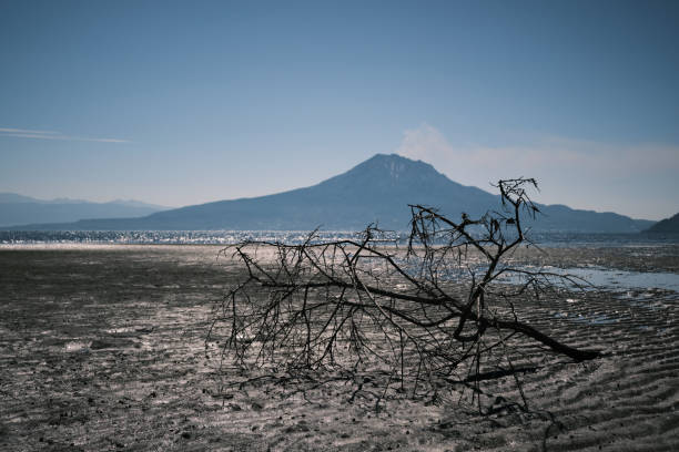 istock Retro-style scenery of Sakurajima 2175105847