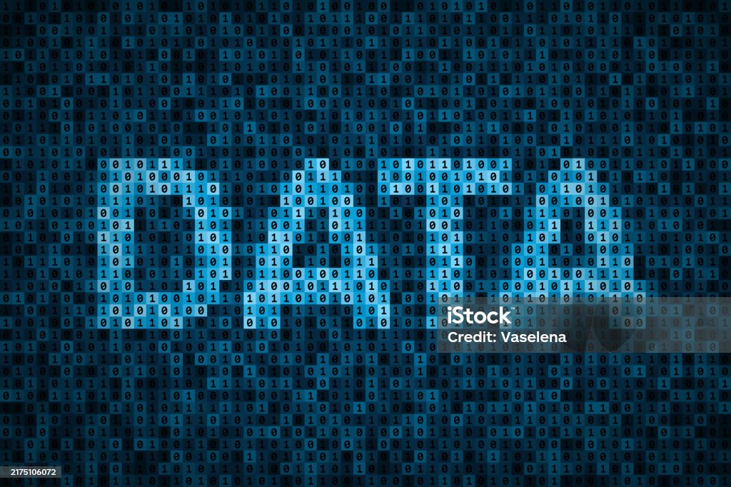 Data Inscription Over Binary Code Made From 0 And 1 Symbols Stock ...