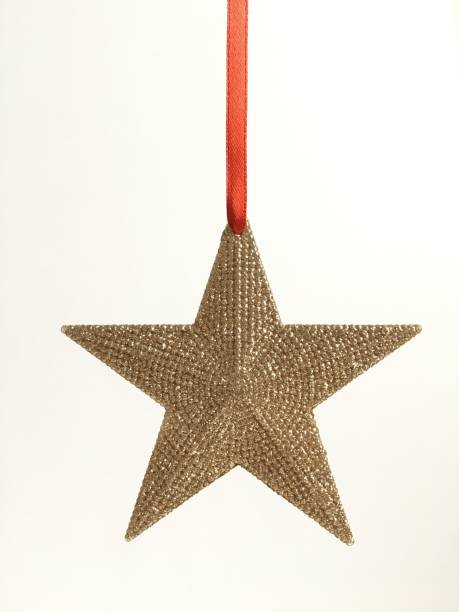 istock Close up of decorative sparkling star 2175130435