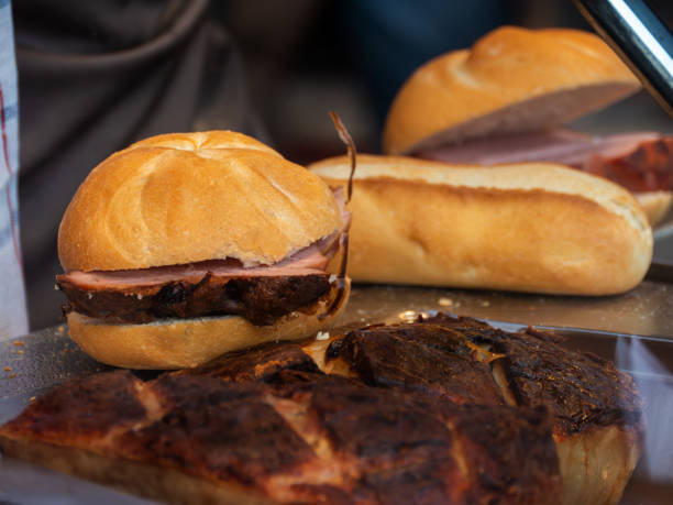 istock Deliciously Smoked Brisket Sandwich on Fresh Bread 2175133524