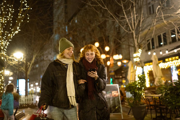 istock Evening Stroll Through Festive City Streets 2175135783