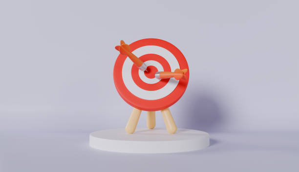istock Arrow hit the target, Business target market, Achievement target 3d render 2175138731