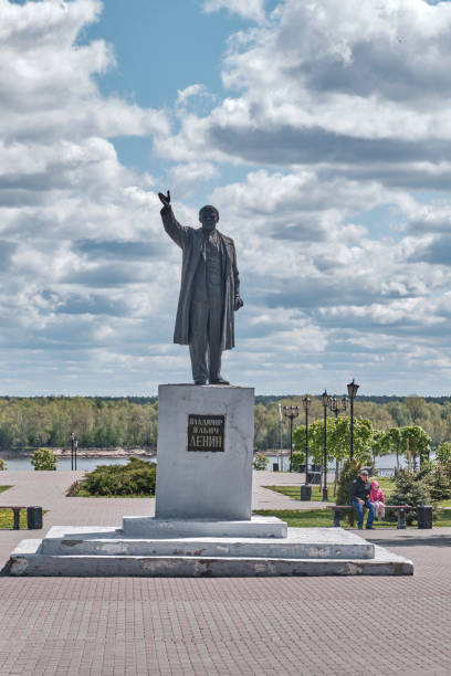 Kharkov, Ukraine - April 5, 2021: Monument to famous ukrainian poet Taras Shevchenko in Kharkov, Ukraine