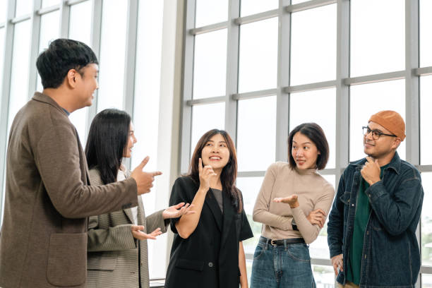 istock Asian business start up freelance people team analyzing statistics financial. Group Team of businesspeople man and woman Meeting Conference Discussion various topic Corporate Concept in office. 2175143815