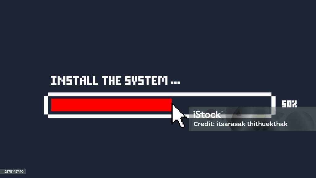 Loading Red Cursor Mouse Cursor To Make Sure The Red Bar Is Still Loading Stock ...