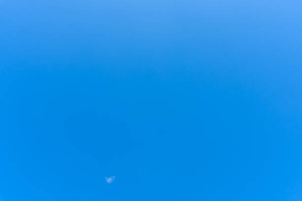 Beautiful blue sky without clouds in the morning or evening is used as natural background texture in decorative art work.