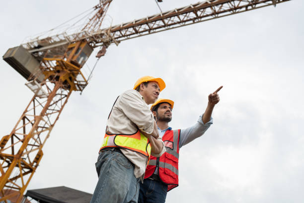 istock Asia engineer man worker and India engineer man working with crane background 2175152762