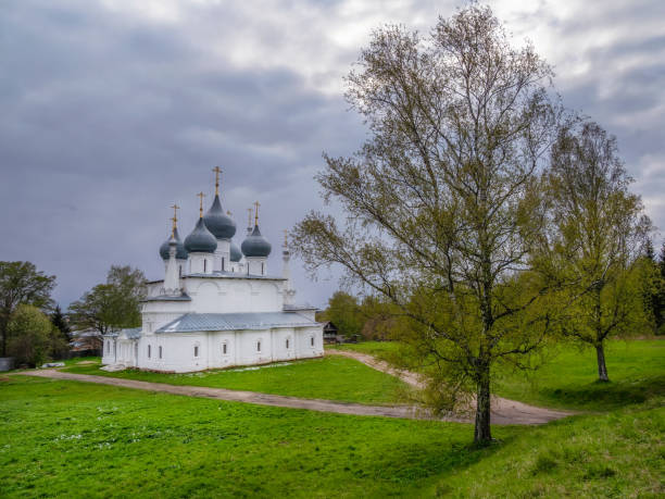 istock Ancient orthodox christian stone temple. Late spring. 2175153186