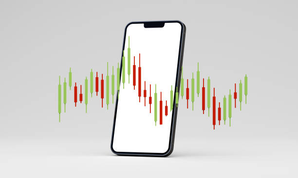 istock A black smartphone next to a candlestick chart represents stock market analysis with green and red bars showing price movement trends for digital trading and financial insights 3d rendering 2175170585