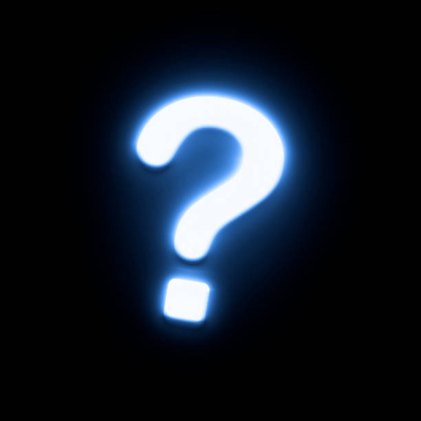 istock Question mark glowing neon blue sign icon 2175185261