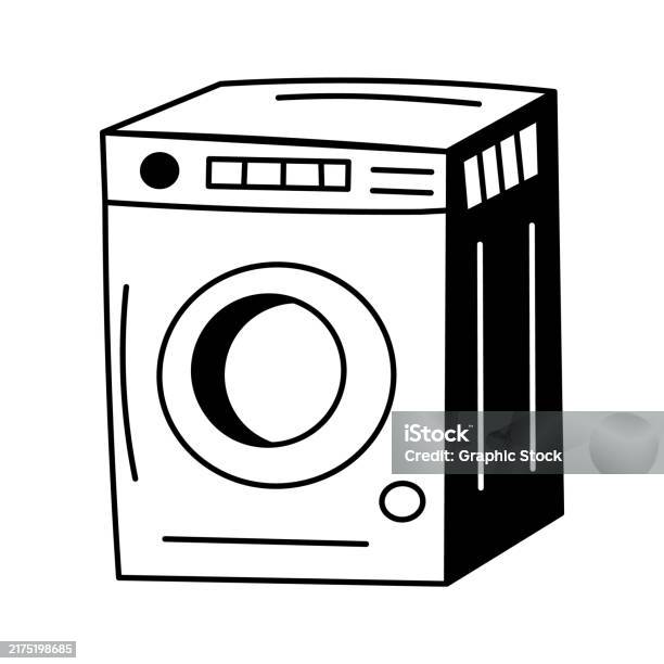 Laundry Machine Vector Laundry Machine Stock Illustration - Download Image Now - Appliance ...