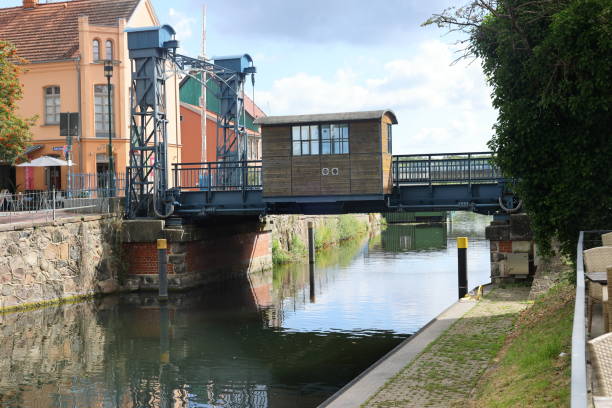 istock Lift bridge on the Elde in Plau am See 2175204027