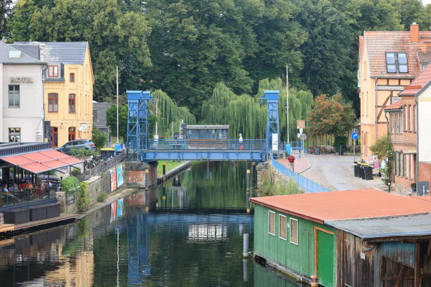 istock Lift bridge on the Elde in Plau am See 2175204051