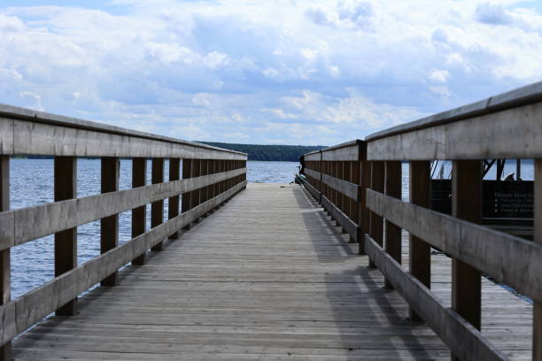 istock View through a footbridge to Lake Plauer 2175205742