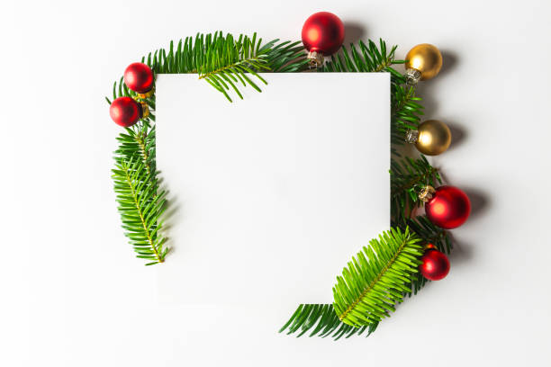 istock Holiday Frame with Blank Space and Christmas Decorations 2175208965