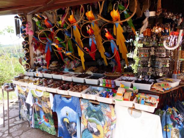 Souvenir shop for sale in Chapada dos Guimaraes in Mato Grosso, Brazil. November 9, 2023