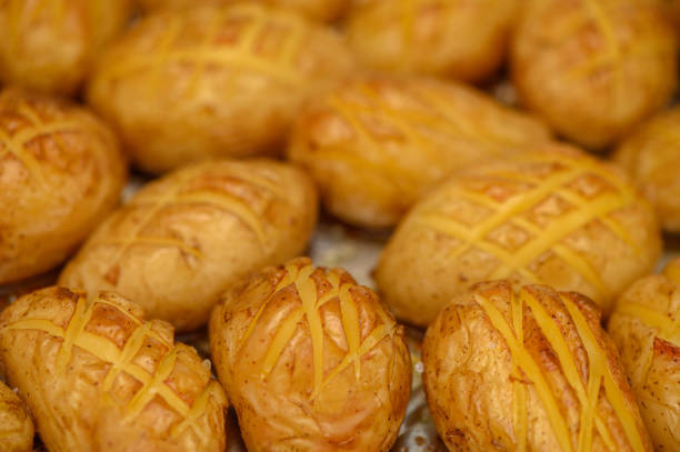 baked potatoes whole in their skins