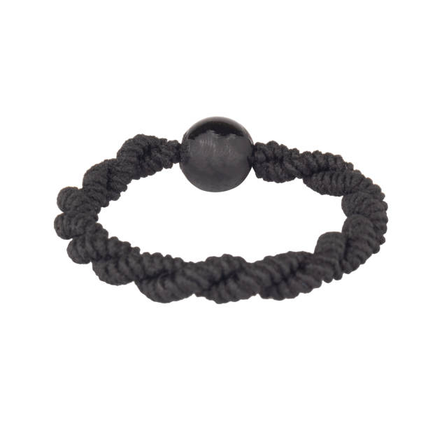 istock Hair tie color black isolated on white background 2175214568