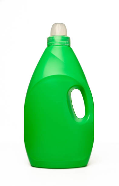 istock Green bottle with washing powder. Bottle isolate on a white background. 2175215200