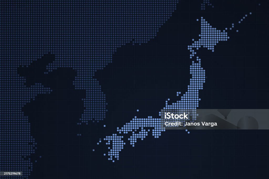 Visual Led Japan Free Asia Map Series With Japan Blue Led Effect Stock Illustration ...