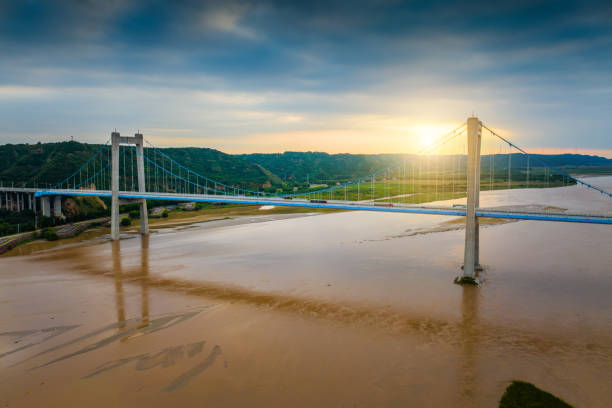 A bridge over the Yellow River,China