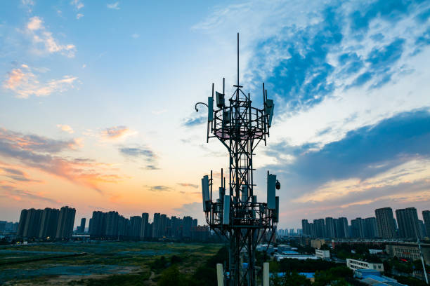 istock Cellular communications tower in the morning 2175227261