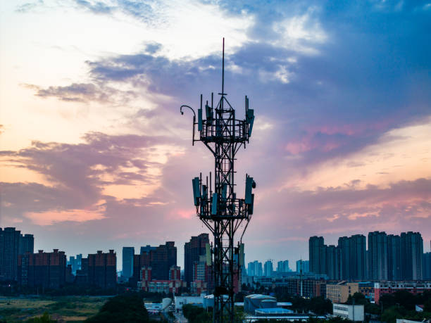 istock Cellular communications tower in the morning 2175227279