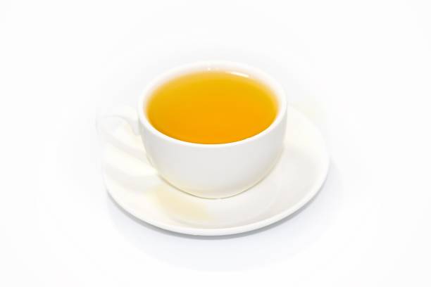 istock Ready for drink of hot tea serving on white background, isolate photo style. 2175234587