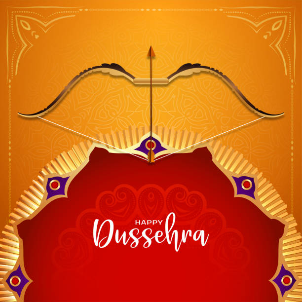 Happy Dussehra cultural festival celebration background design Happy Dussehra cultural festival celebration background design vector ravana in happy dussehra stock illustrations