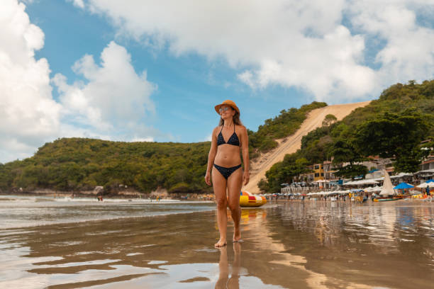 istock Tourist on Morro do Careca beach 2175239662
