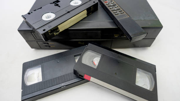 istock VCR with old VHS tapes and remote control 2175248351