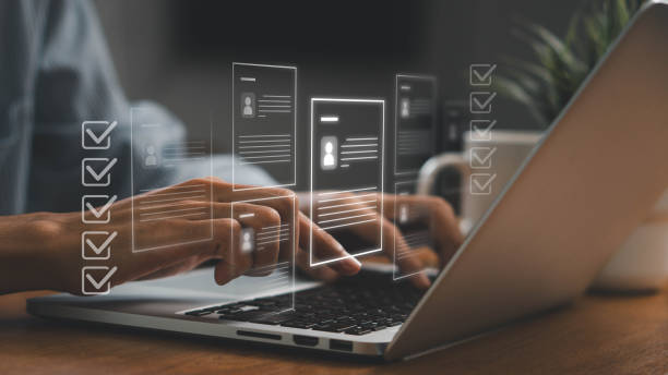 istock Survey statistics inform interview processes, Online assessments, employment forms, and personnel selection checkboxes streamline human resource management. enhancing personnel selection. 2175255453