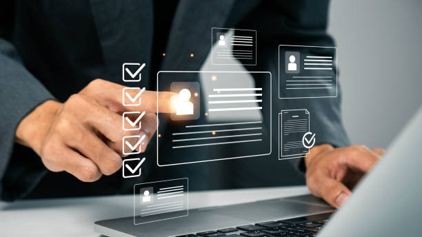 istock Survey statistics inform interview processes, Online assessments, employment forms, and personnel selection checkboxes streamline human resource management. enhancing personnel selection. 2175255458