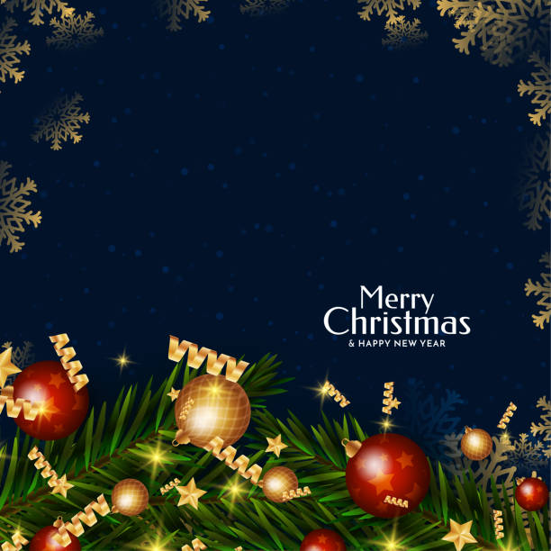 istock Merry Christmas festival stylish decorative pine leaves background design 2175266383