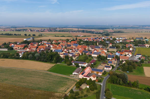 istock Solar Panels on residential roofs in Germany 2175271481