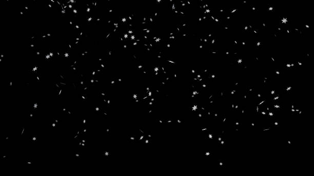 istock Falling snowflakes on black background. Snowfall on black background. 2175272615