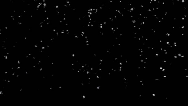 istock Falling snowflakes on black background. Snowfall on black background. 2175272651